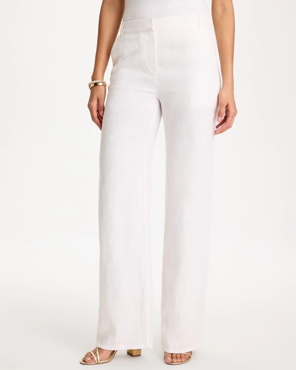 Chico's Sale Alabaster Straight-Leg Linen Pants