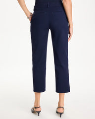 Chico's Outlet Passport Blue Relaxed Boyfriend Chino Crop Pants