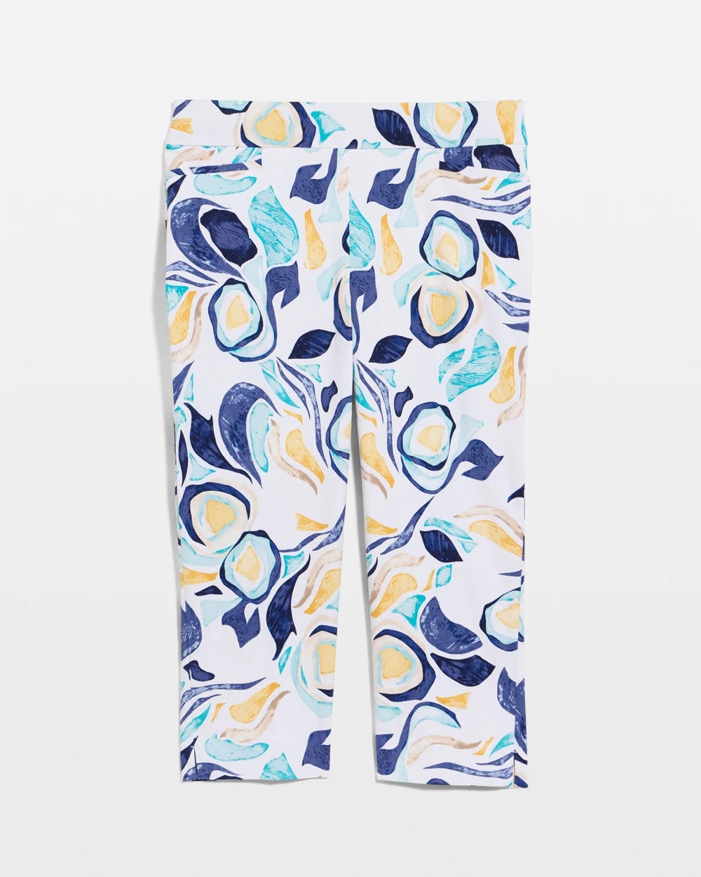 Chico's Sale Passport Blue Brigitte™ Slim Handpainted Pull-On Capri