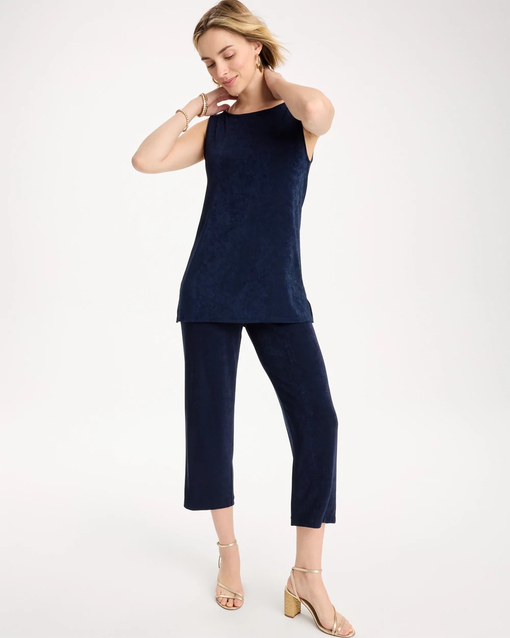 Chico's Sale Travelers India Ink Travelers™ No Tummy Cropped Pants