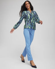 Chico's On Sale Tidal Blue Brigitte™ Slim Pull-On Pants
