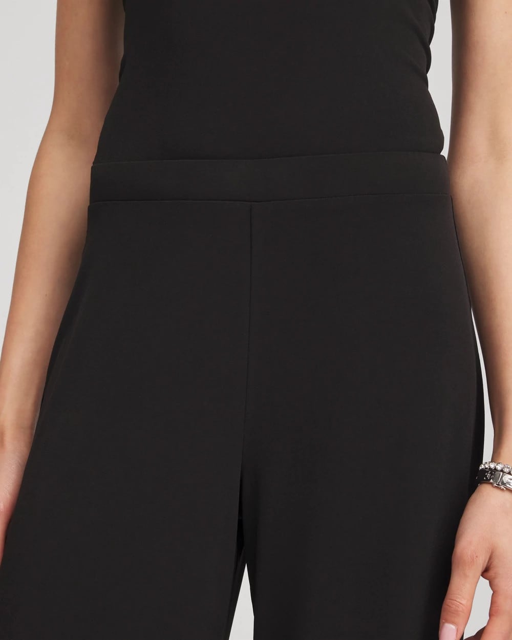 Chico's Online Black Travelers™ Knit Wide-Leg Pants