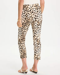 Chico's Sale Black Animal Print Brigitte™ Slim Pull-On Crop Pant