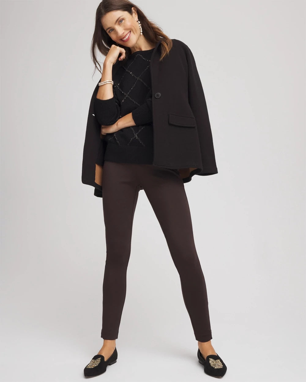 Chico's Online Cocoa Bean Juliet Slim Zip-Ankle Leggings