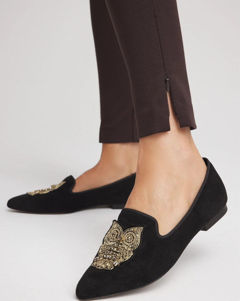 Chico's Online Cocoa Bean Juliet Slim Zip-Ankle Leggings