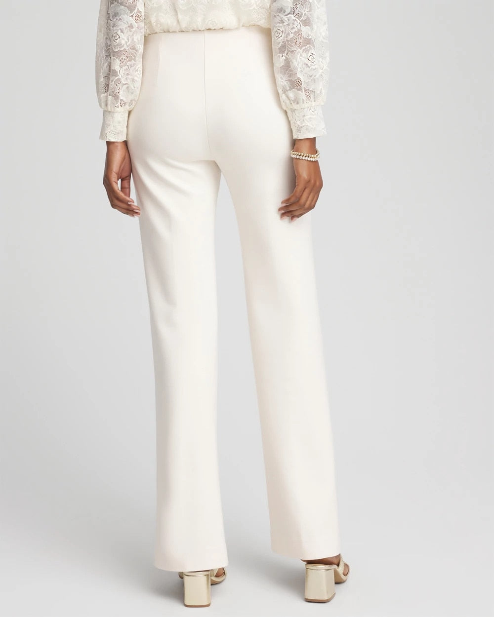 Chico's Sale English Cream Juliet Wide Full Length Pant