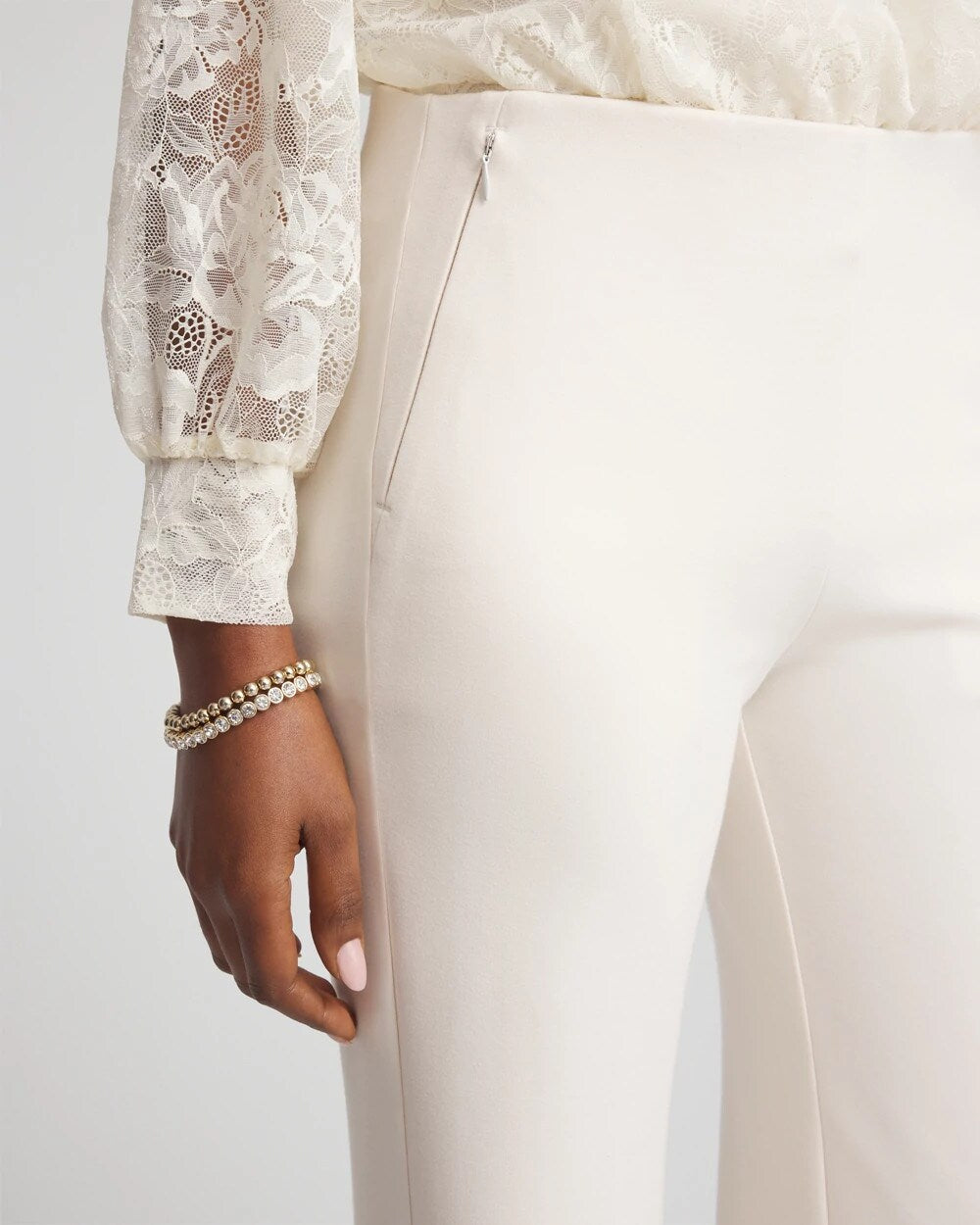 Chico's Sale English Cream Juliet Wide Full Length Pant