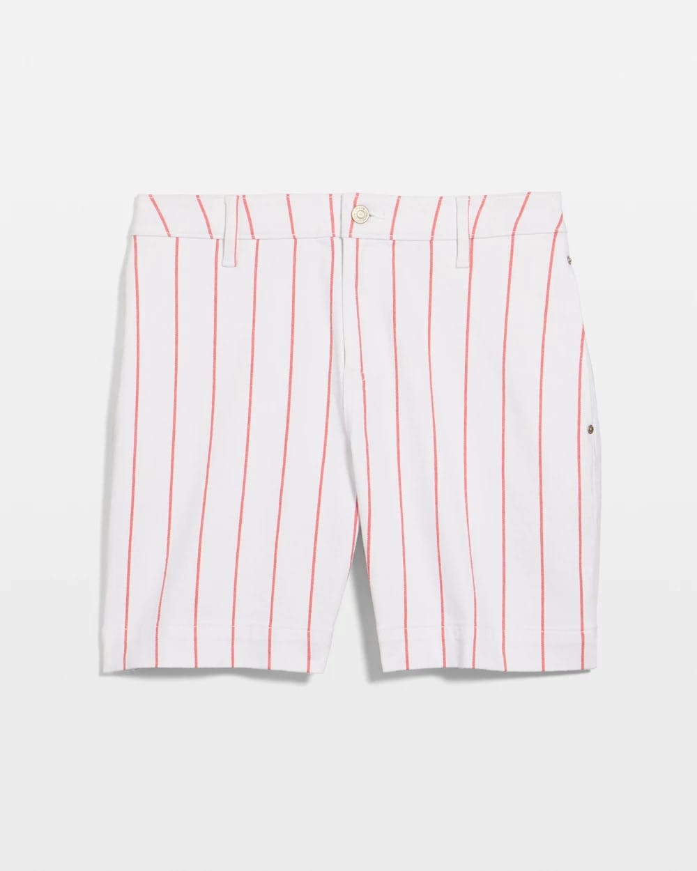 Chico's Online Calypso Coral Striped Rivet Denim Trouser Shorts