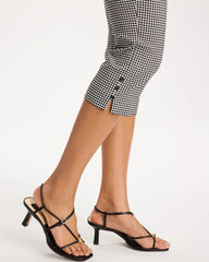 Chico's On Sale Black Brigitte™ Slim Gingham Pull-On Capri Pant