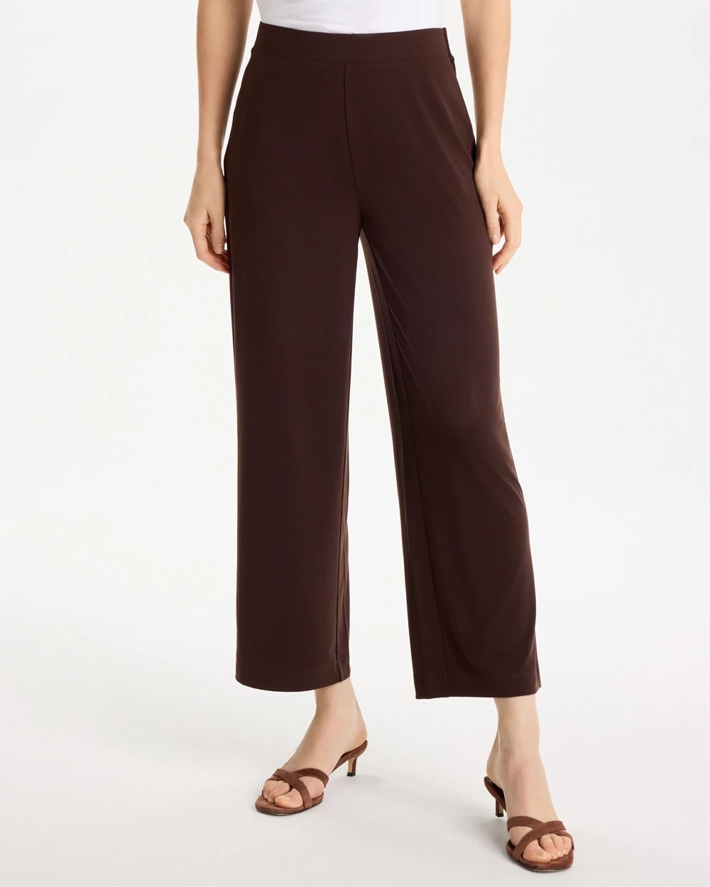 Chico's Sale Cocoa Bean Travelers™ Knit Cropped Pants
