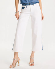 Chico's Online Alabaster Girlfriend Straight Colorblock Jeans
