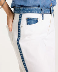 Chico's Online Alabaster Girlfriend Straight Colorblock Jeans