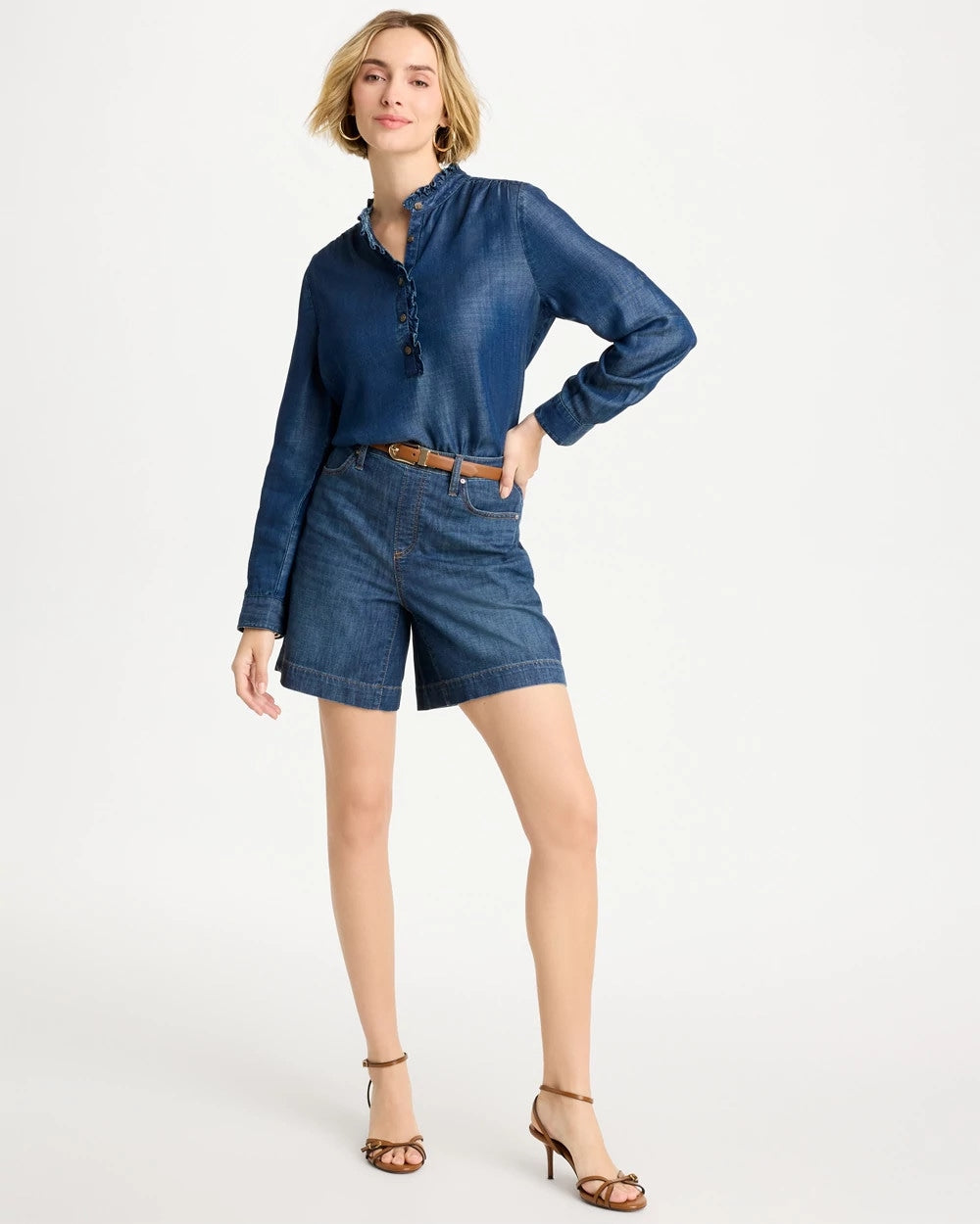 Chico's Outlet Solana Indigo Lightweight Jean Shorts