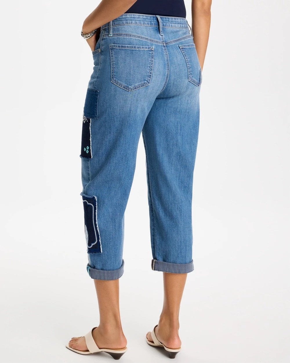 Chico's Sale Underwater Indigo Relaxed Boyfriend Summer Jean