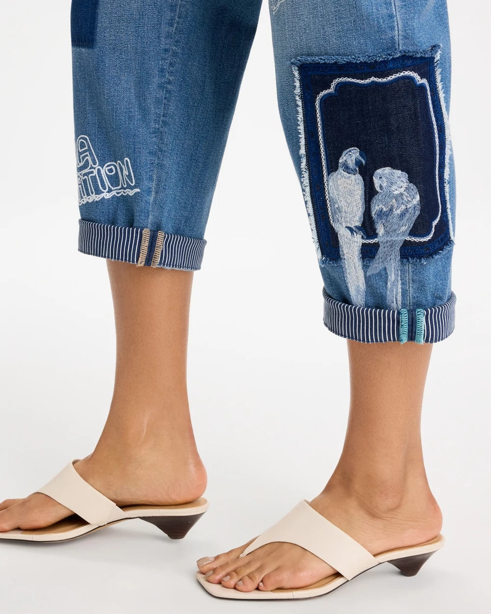 Chico's Sale Underwater Indigo Relaxed Boyfriend Summer Jean