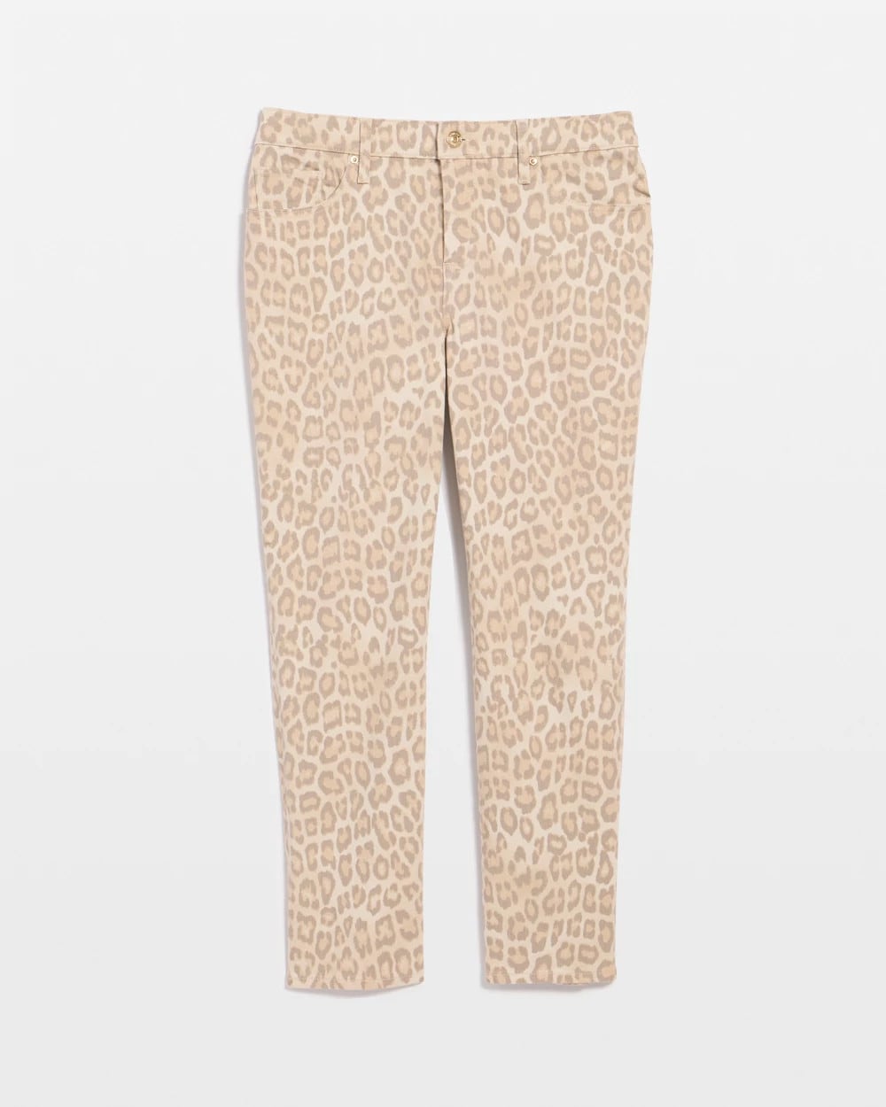Chico's Online Classic Animal Animal Print Girlfriend Slim Cropped Jeans