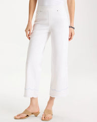 Chico's Sale Alabaster Pull-On Wide-Leg White Crop Jeans