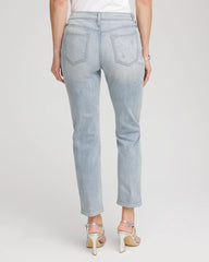 Chico's For Sale Shasta Indigo Girlfriend Slim Cropped Jeans