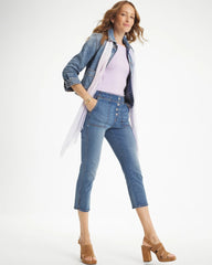 Chico's Sale Aquaria Indigo Pull-On 22" Capri Jeans