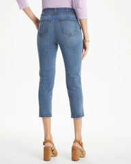 Chico's Sale Aquaria Indigo Pull-On 22" Capri Jeans