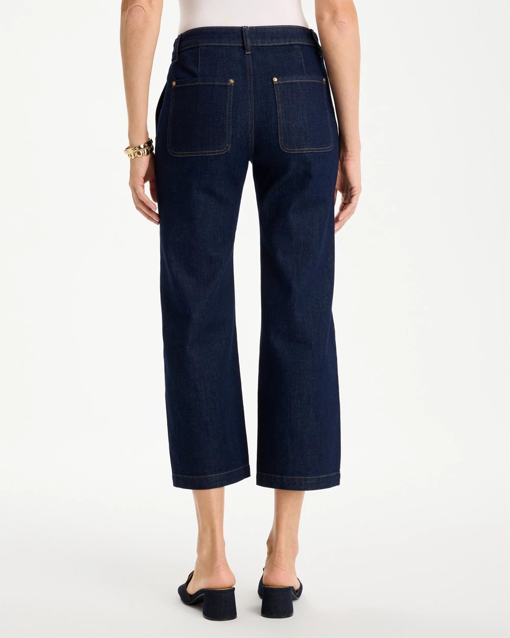 Chico's Online Cedar Rinse Straight Crop Trouser Jeans