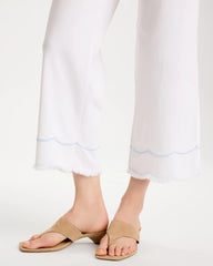 Chico's Discount Alabaster Pull-On Wide-Leg White Crop Jeans