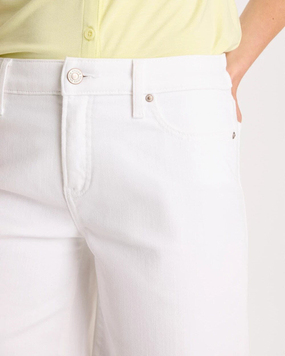 Chico's Sale Alabaster Girlfriend Slim White Jean Shorts