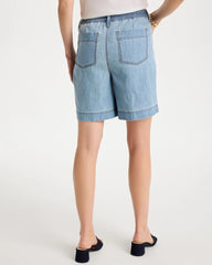 Chico's Sale Graciela Indigo Embellished Lightweight Jean Shorts