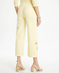 Chico's Outlet Golden Haze Trouser Cutwork Crop Jeans