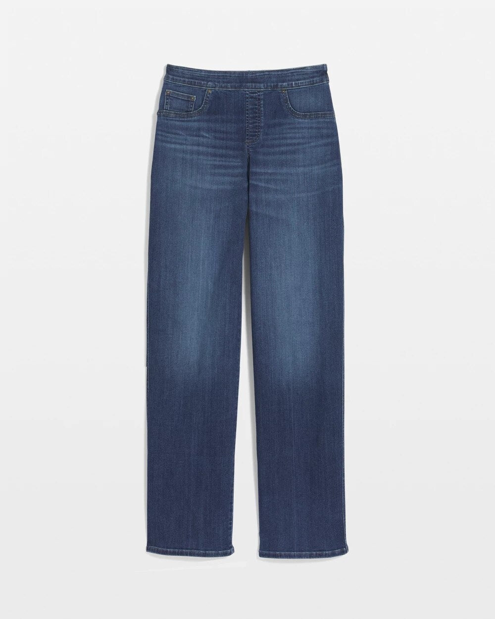 Chico's Discount Aleah Indigo Pull On Wide Jean