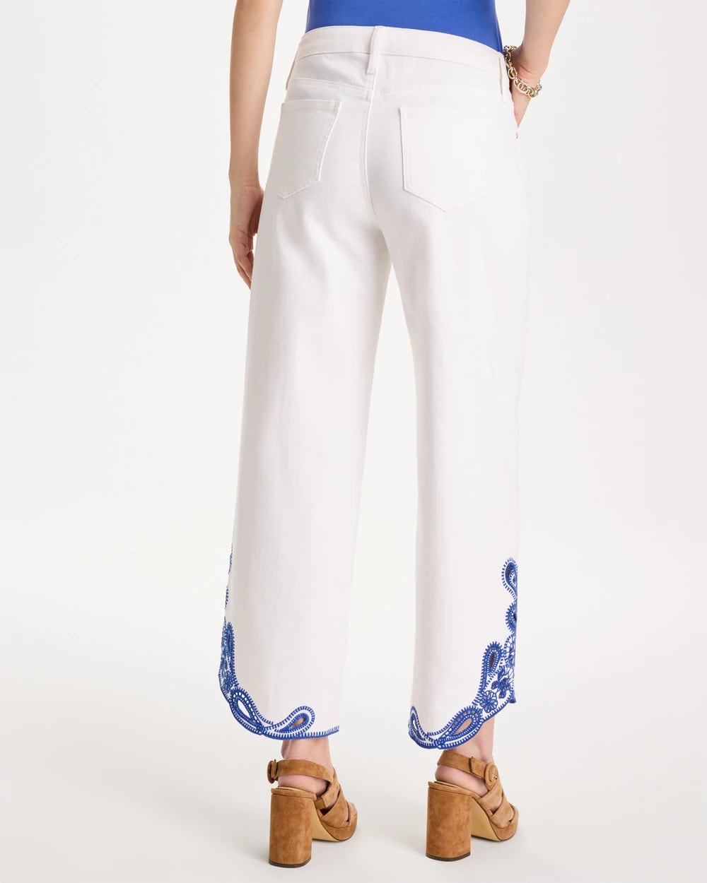 Chico's On Sale Alabaster Girlfriend Wide-Leg Cutout Crop Jean