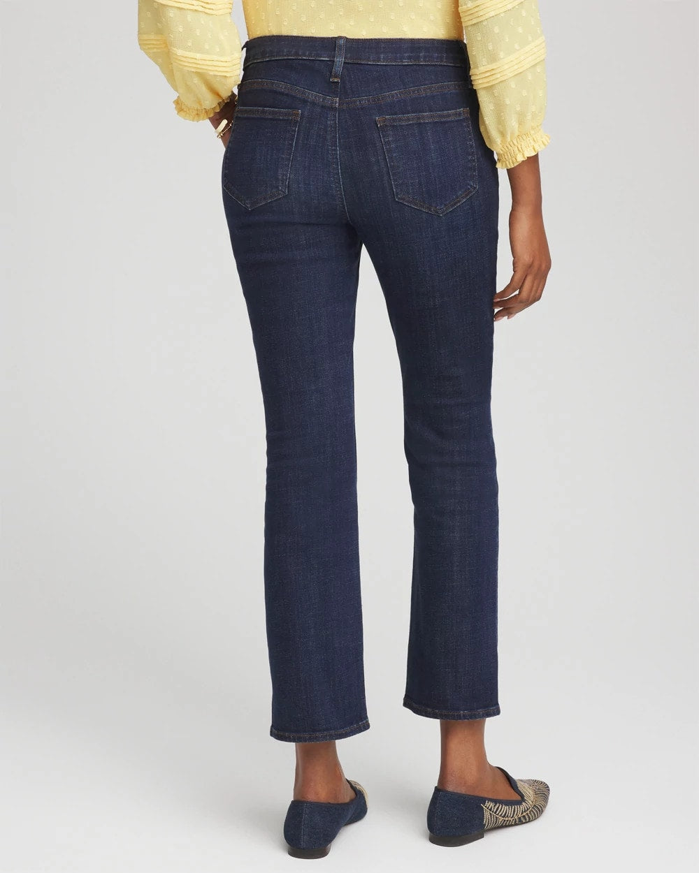 Chico's Outlet Dark Sapphire Indigo Girlfriend Kick Flare Jeans