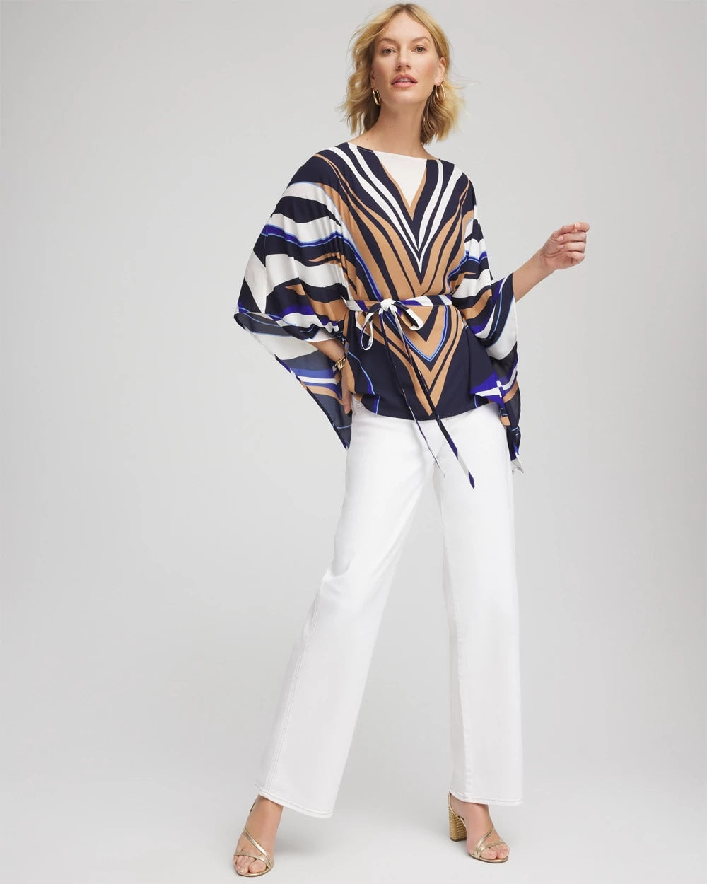 Chico's On Sale Natural Seeded Seeded Pull-On Wide-Leg Jeans