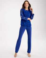 Chico's Online Rich Cobalt Travelers™ Collection Macramé Lace Jacket