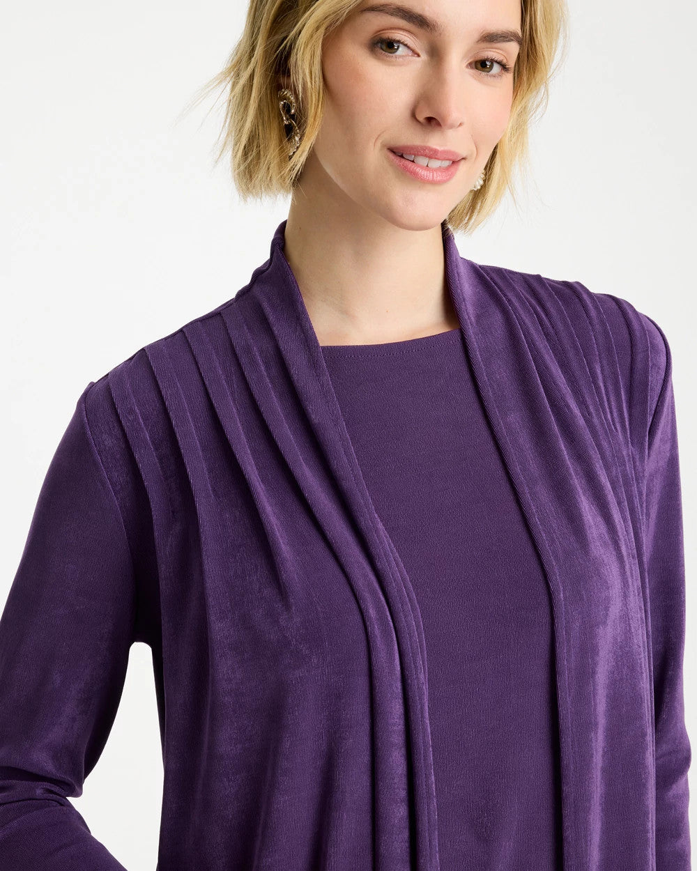 Chico's Outlet Rich Amethyst Travelers™ Pleat Front Jacket