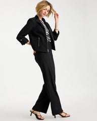 Chico's For Sale Black Linen Moto Jacket