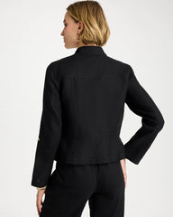 Chico's For Sale Black Linen Moto Jacket