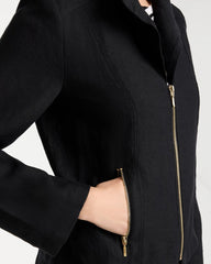 Chico's For Sale Black Linen Moto Jacket