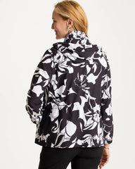 Chico's Online Black Zenergy® Ripstop Floral Nights Anorak Jacket