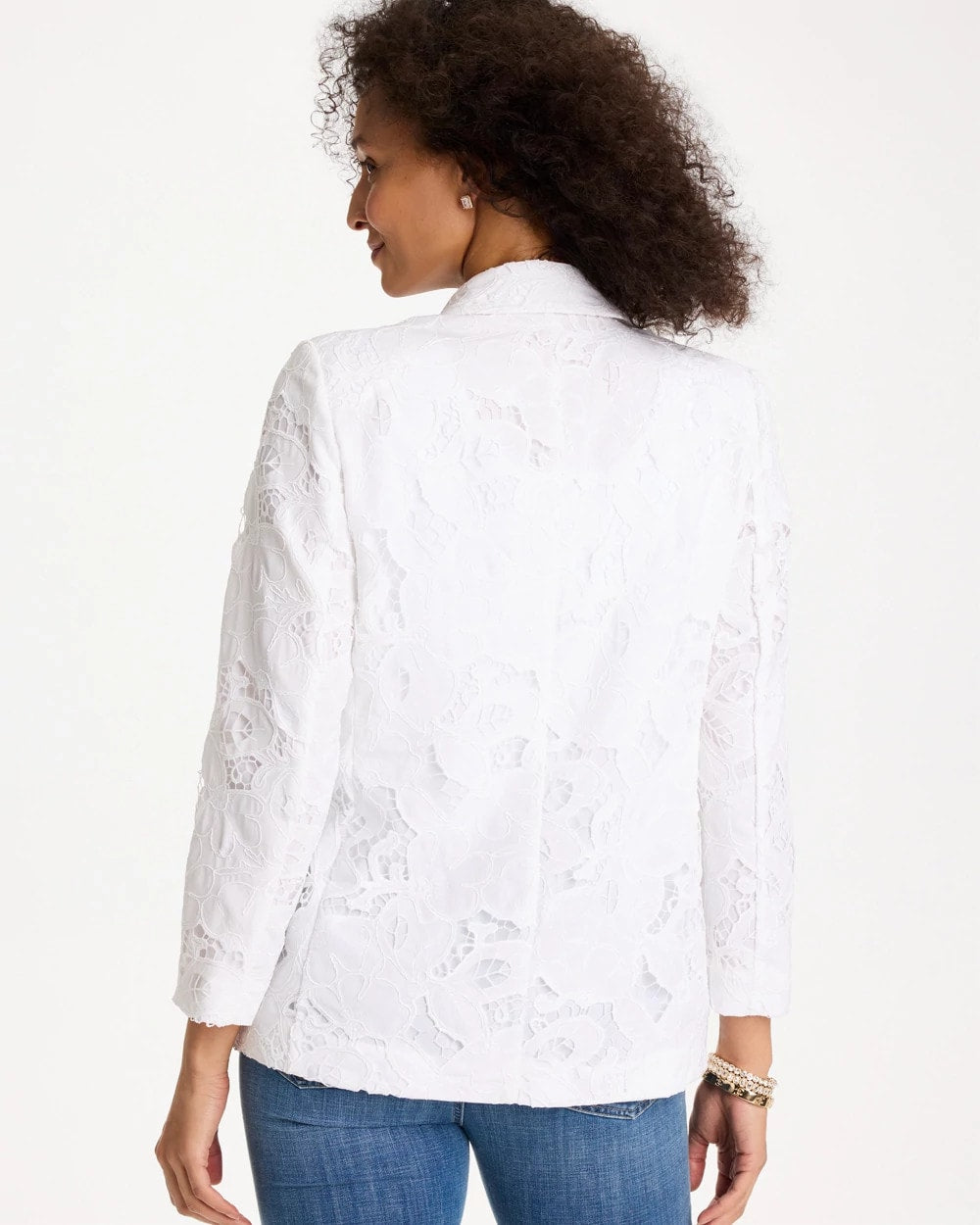 Chico's Outlet Alabaster Classic Lace Blazer