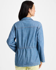 Chico's For Sale Burano Indigo Denim Cinch Waist Jacket