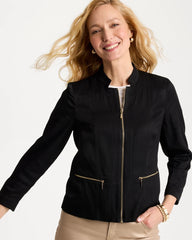 Chico's Online Black Textured Shine Jacket