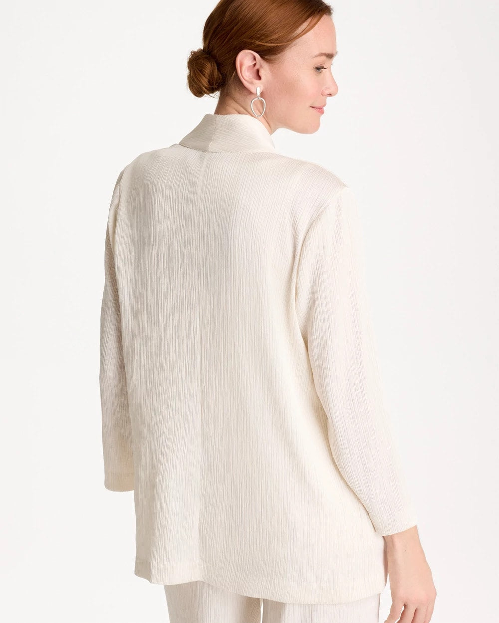 Chico's Discount Sea Salt Travelers™ Crinkle Textured Cardigan