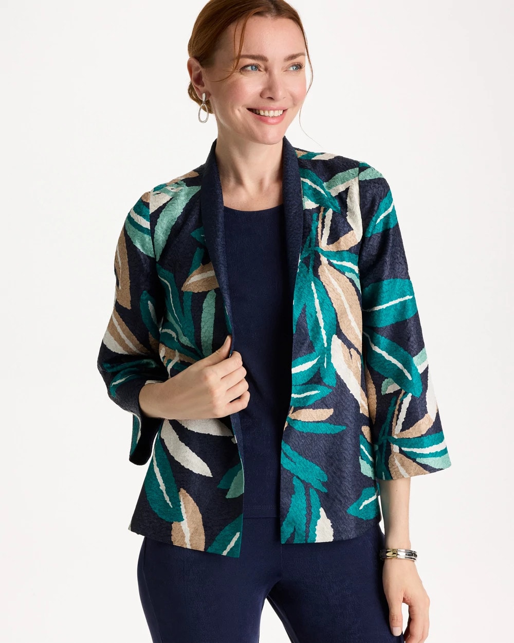 Chico's Outlet Kings Navy Travelers™ Collection Palm Crushed Jacket