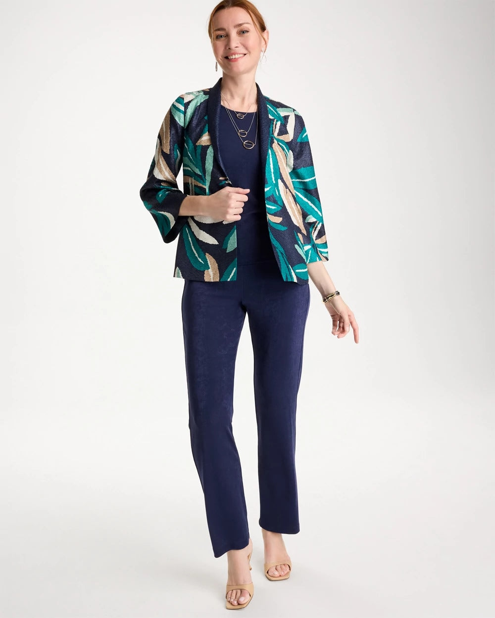 Chico's Outlet Kings Navy Travelers™ Collection Palm Crushed Jacket