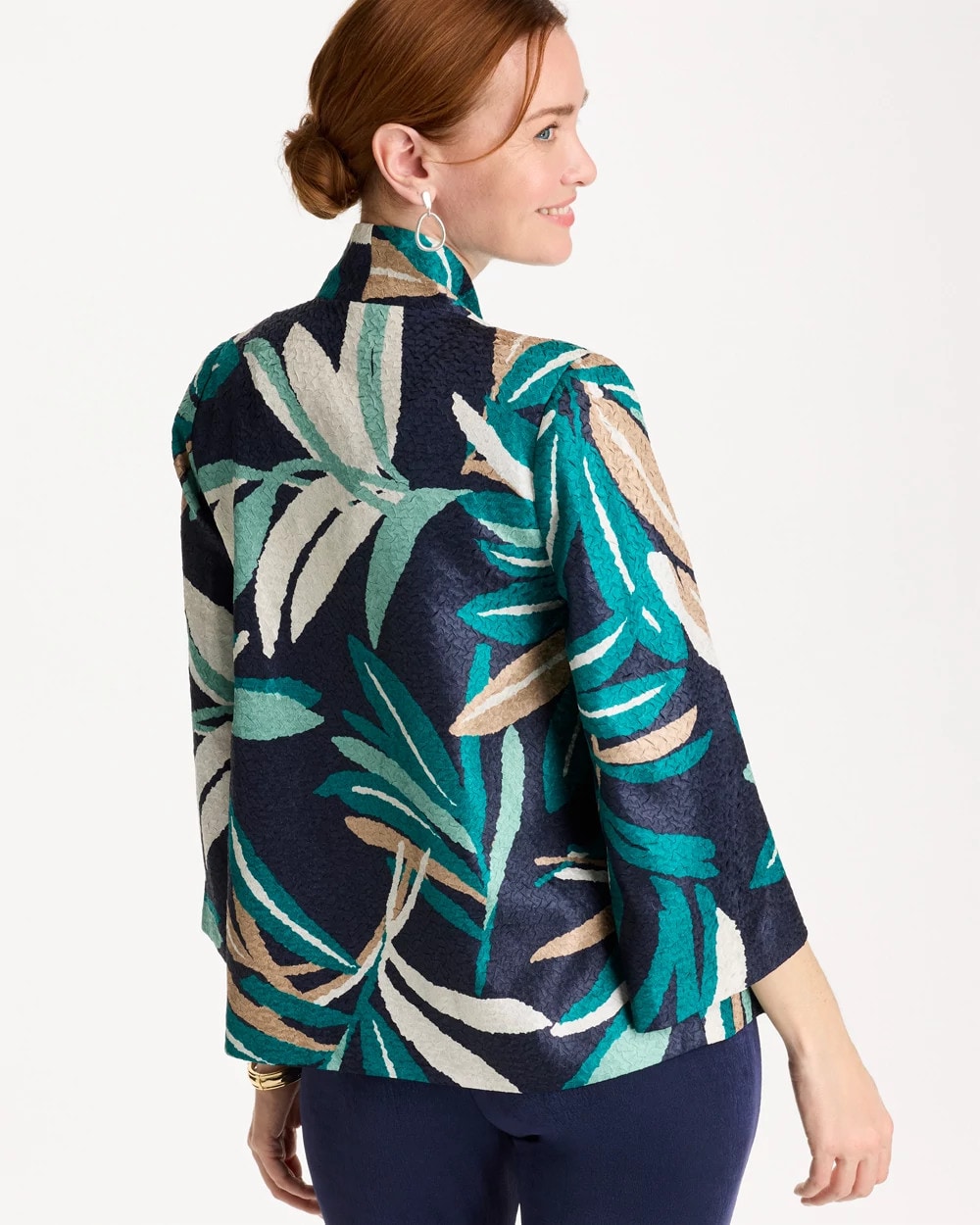 Chico's Outlet Kings Navy Travelers™ Collection Palm Crushed Jacket