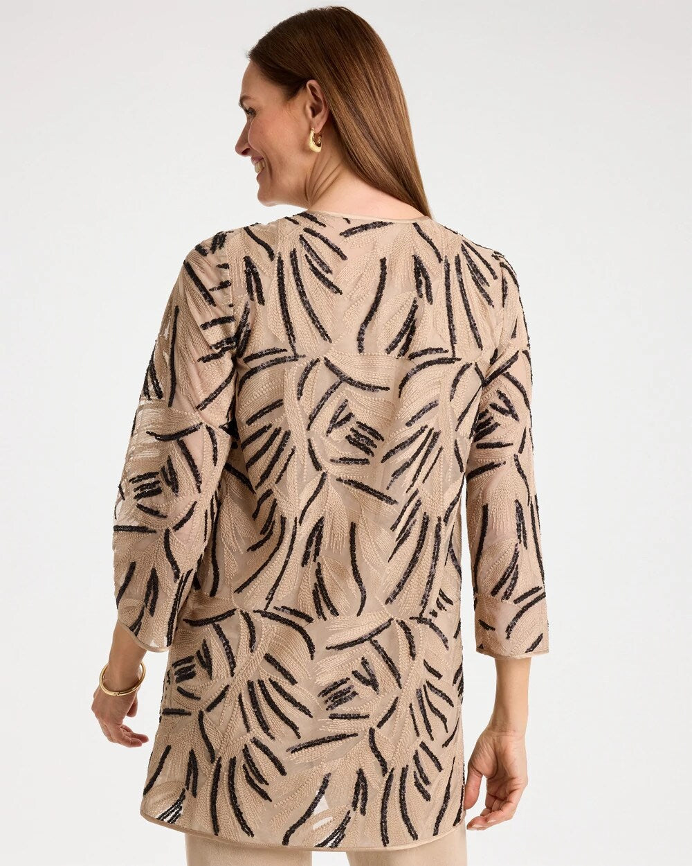 Chico's On Sale New Sonora Sand Travelers™ Collection Embroidered Sequins Jacket