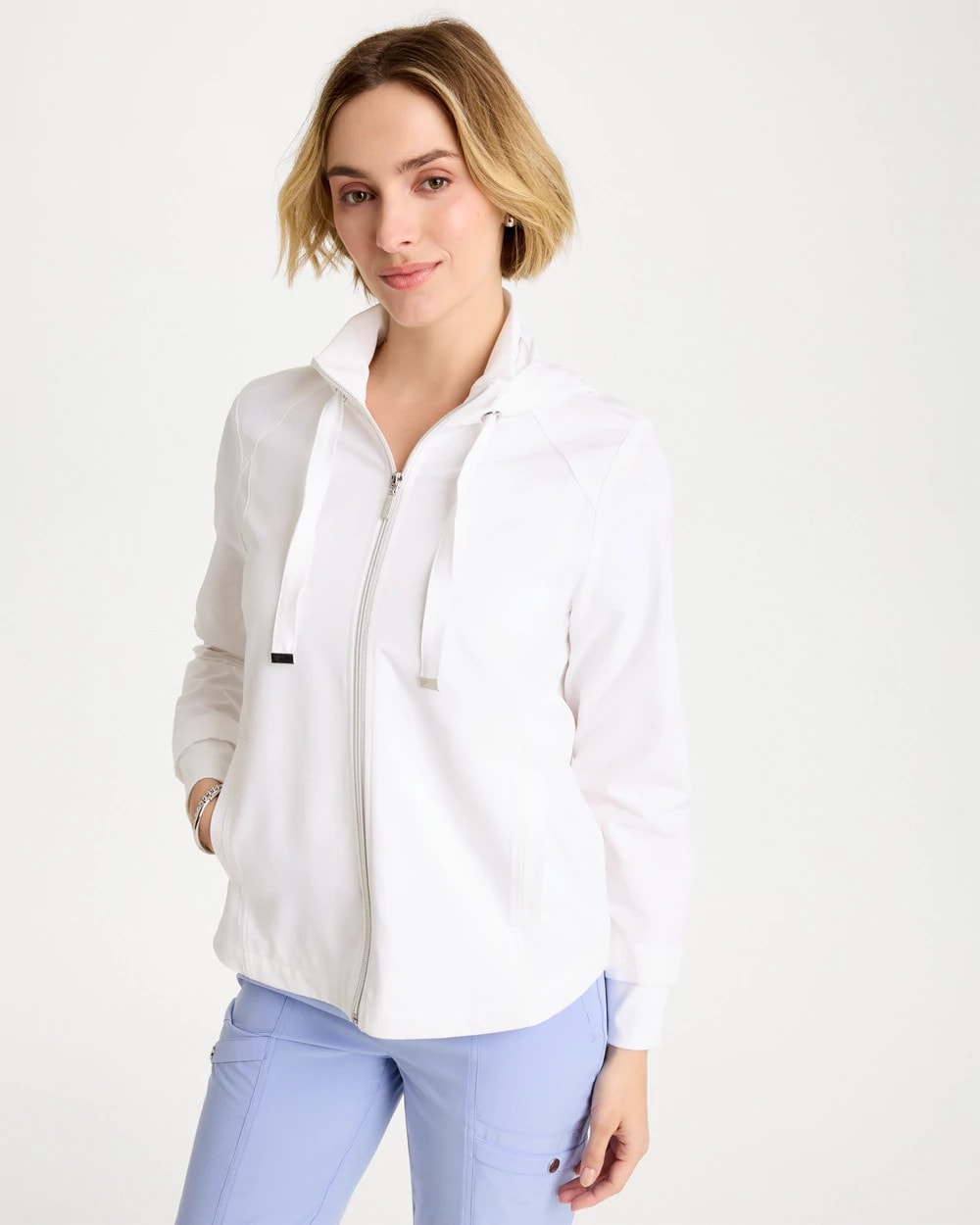 Chico's Online Alabaster Zenergy® UPF Rib-Mix Connie Jacket