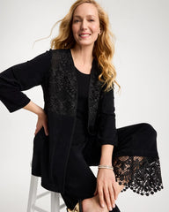 Chico's Discount Travelers Black Travelers™ Collection Lace Jacket