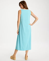 Chico's For Sale Bondi Blue Ponte Seamed Maxi Dress